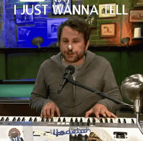 Charlie Day Just Wanna Tell GIF