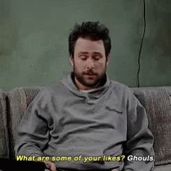 Charlie Day Says Ghouls GIF