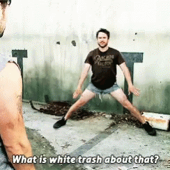 Charlie Day Says What Is White Trash GIF