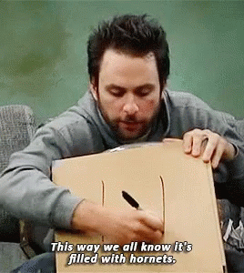 Charlie Day Writes GIF