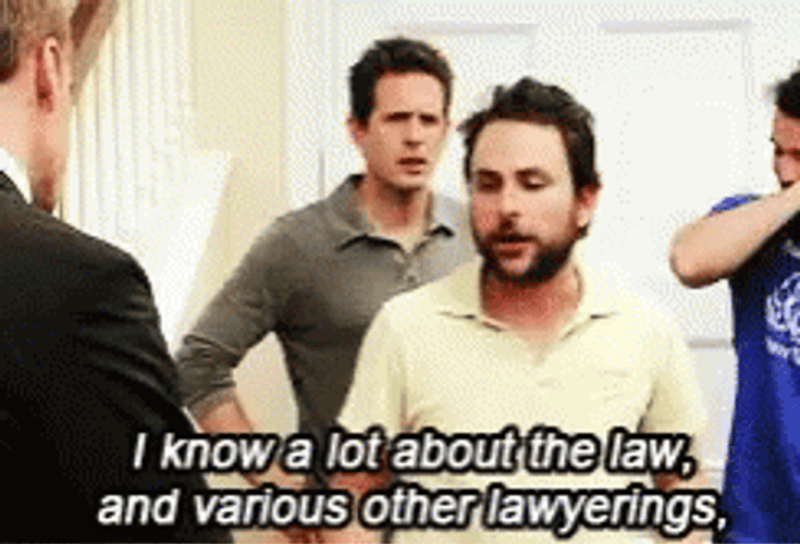 Charlie Kelly Knows Lot About The Law GIF