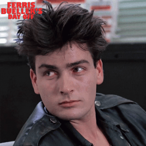 Charlie Sheen Ferris Bueller GIF