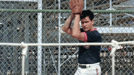 Charlie Sheen Gives It All Major League Marbles GIF