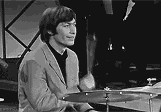 Charlie Watts Rimshot GIF