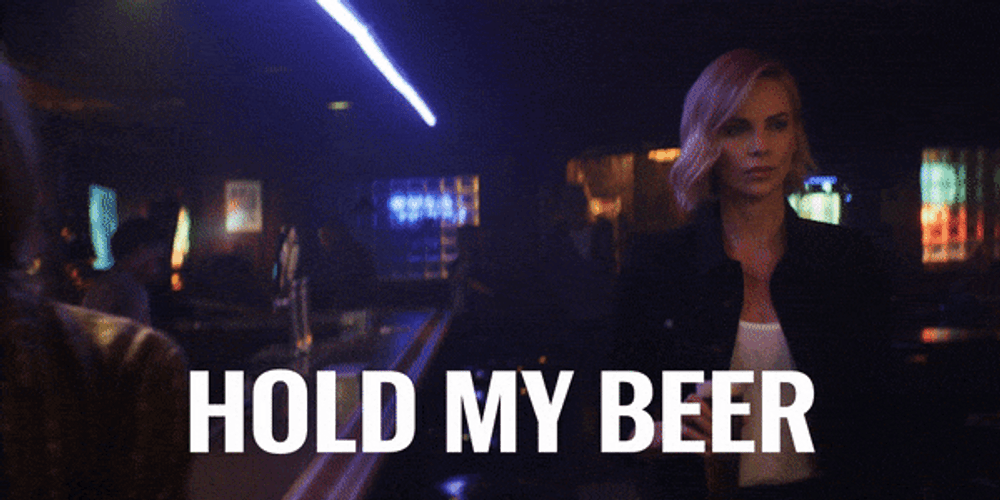 Charlize Theron Hold My Beer GIF