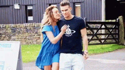 Charlotte And Gaz Kiss On Cheek GIF