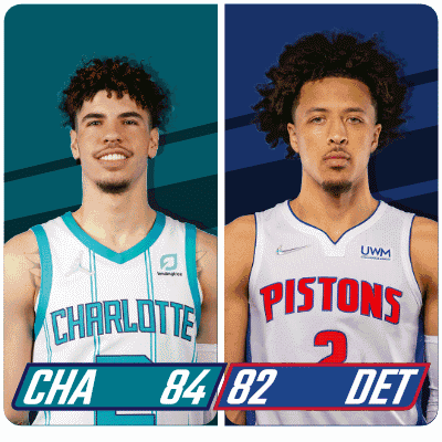 Charlotte And Pistons Basketball Players GIF