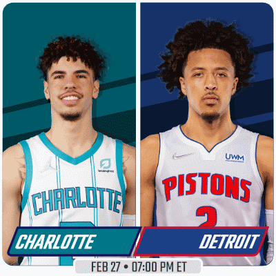 Charlotte And Pistons Playing Game GIF