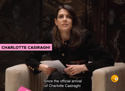 Charlotte Casiraghi Sitting in Chair