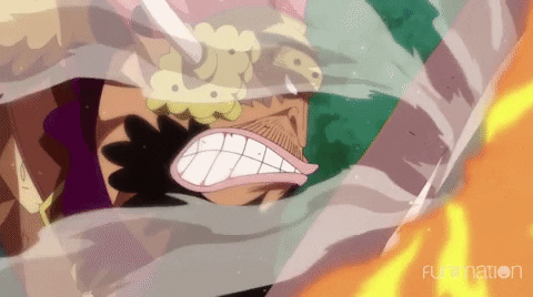 Charlotte Cracker And Luffy Fighting GIF