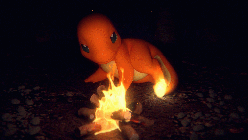 Charmander 3d Camp Fire Sleep GIF