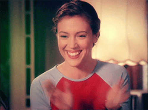 Charmed Giggly Phoebe Halliwell Clapping GIF