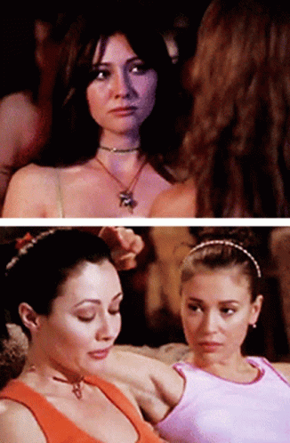 Charmed Two Way Split Screen Phoebe Prue Halliwell GIF