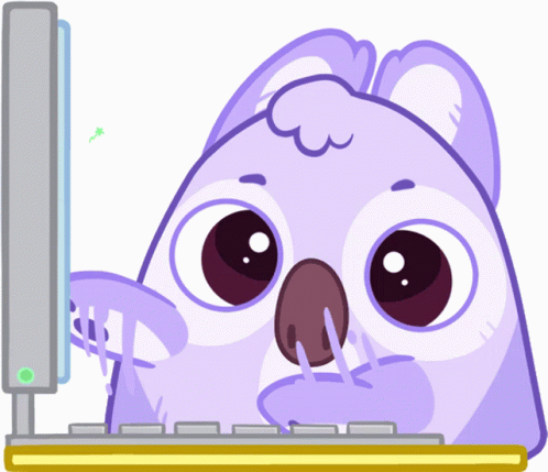 Charming Bibipet Keyboard Typing Pretending To Work GIF