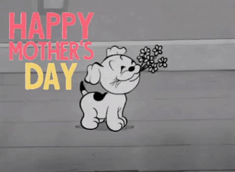 Charming Dog Animation Happy Mother Day GIF