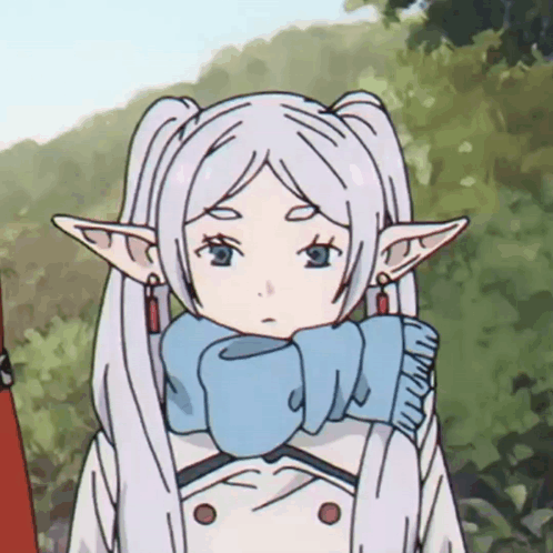 Charming Frieren Cute Nodding GIF