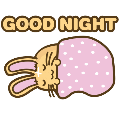 Charming Goodnight Bunny Animation GIF