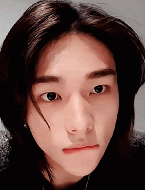 Charming Hyunjin Biting Lip GIF