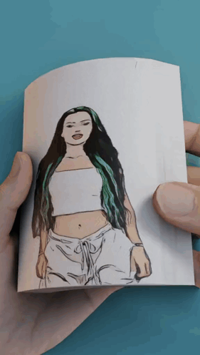 Charming Lady Sexy Dance Flipbook GIF