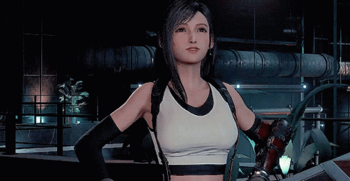 Charming Tifa Talking GIF