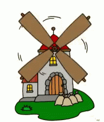 Charming Windmill Cartoon GIF