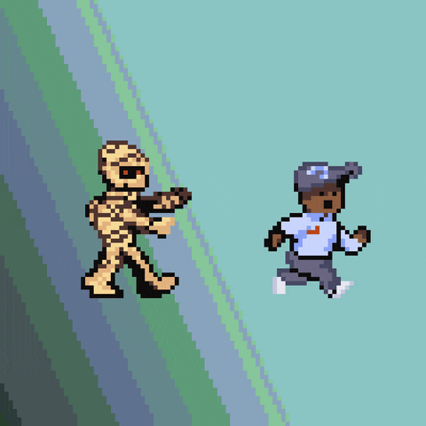 Chased By A Mummy GIF