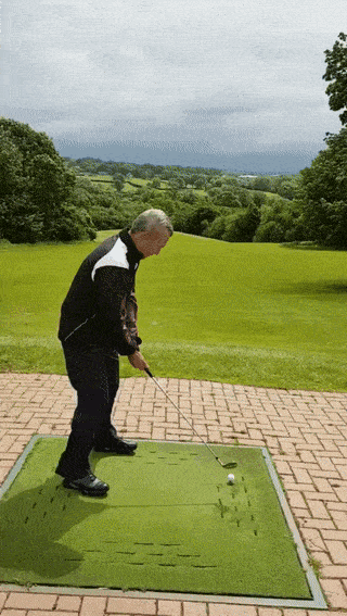 Chasing Child Golf Field GIF