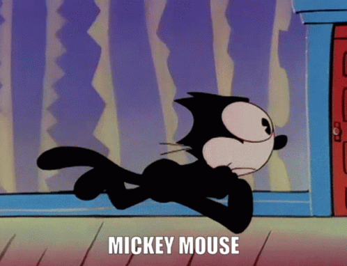 Chasing Mickey Mouse Felix The Cat GIF