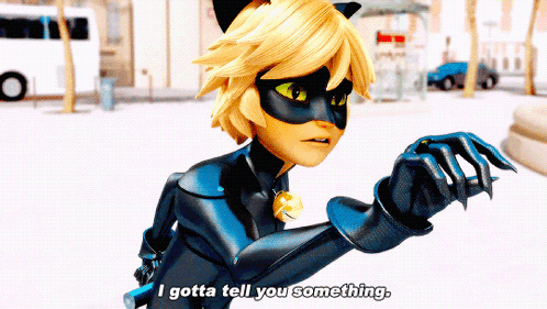 Chat Noir Skeptic Wandering Eyes Reaction GIF