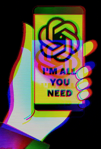 Chatgpt Logo Spinning Mobile Phone Screen GIF