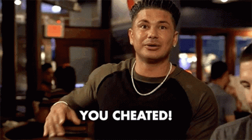 Cheater You Cheated Pauly Jersey Shore GIF