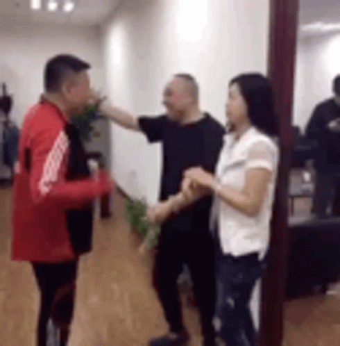 Cheating Wife Behind Her Husband GIF