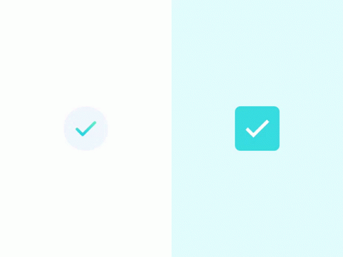 Check Mark in Circle and Square