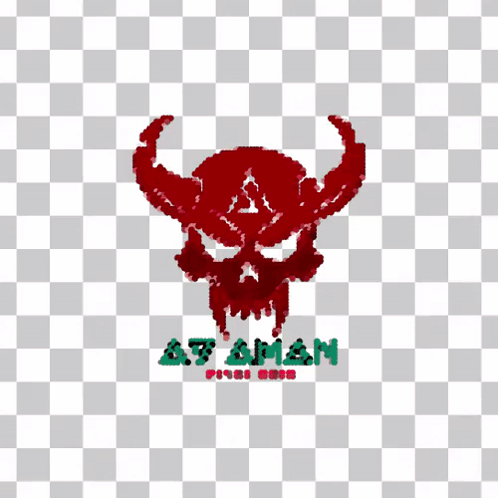 Checkered Background With Az Aman in Green and Red