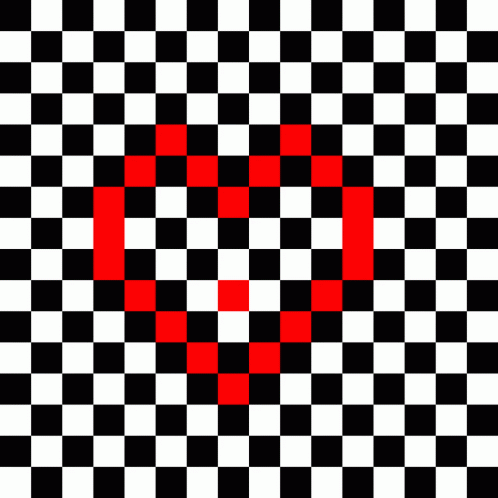 Checkered Heart Animation GIF
