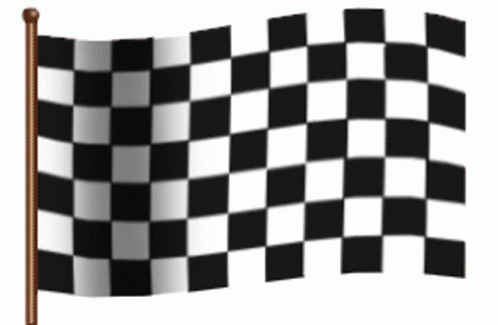 Checkered Waving Flag GIF