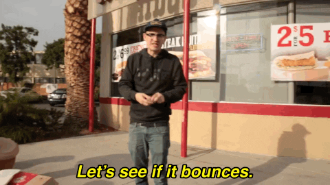 Checking Arbys Sandwich Bounce Test GIF