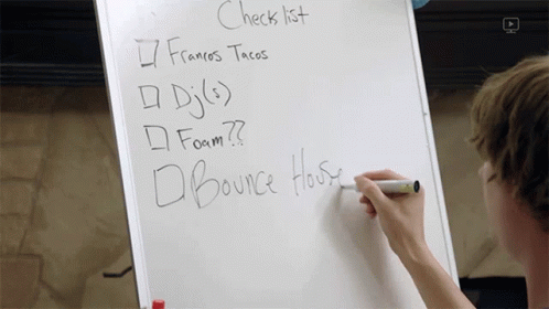 Checklist For Party Time GIF
