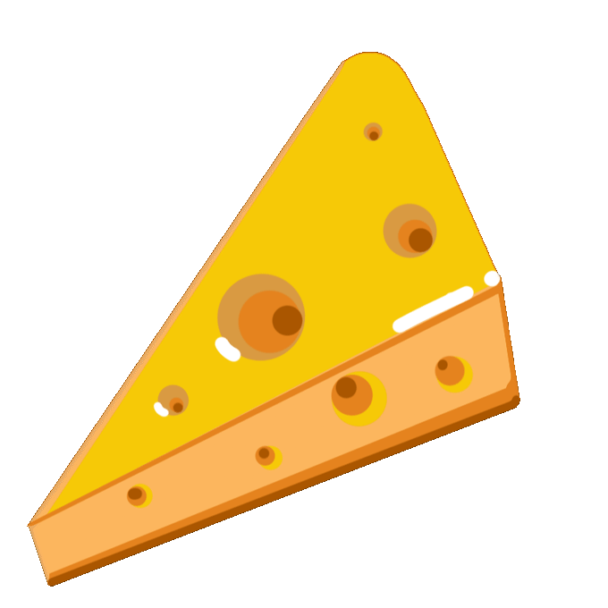 Cheddar Cheese Bite Sticker GIF
