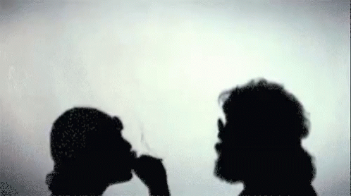 Cheech And Chong Silhouette Smoke GIF