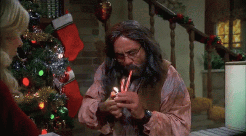 Cheech And Chong Lighting Candy Cane GIF
