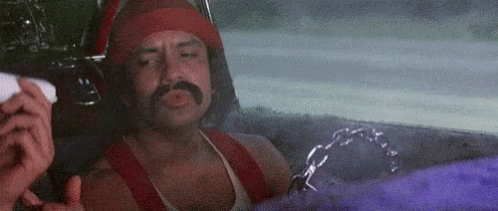 Cheech And Chong Shocked Face GIF