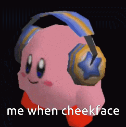 Cheek Face Kirby Dancing GIF