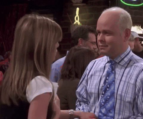 Cheek Kiss Friends Rachel Greene James Michael Tyler GIF