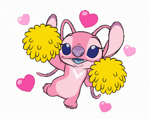 Adorable Angel Heart Cheer Dance GIF