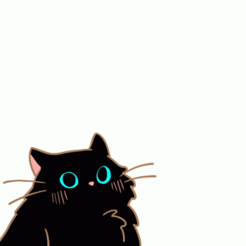 Adorable Black Cat Cheer Up Confetti GIF