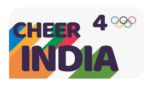 Cheer India Logo With Olympic Rings