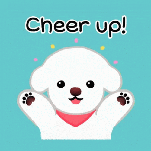 Cheer Up Animated Cute Dog Smile Paws GIF 