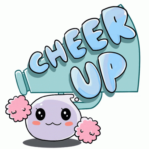 Cheer Up Animated Squishie Slime Pom Poms GIF