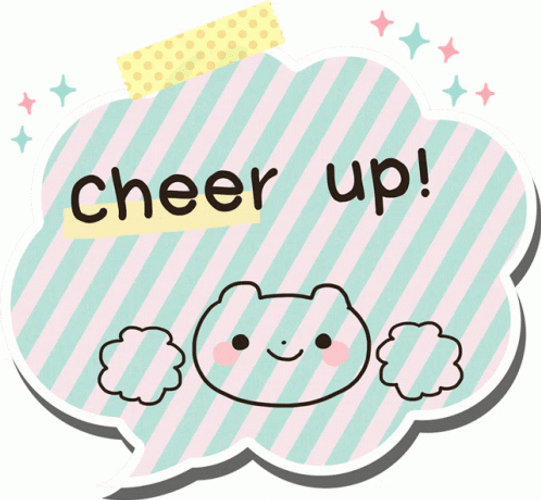 Cheer Up Clouds Animated Cute Sticker GIF